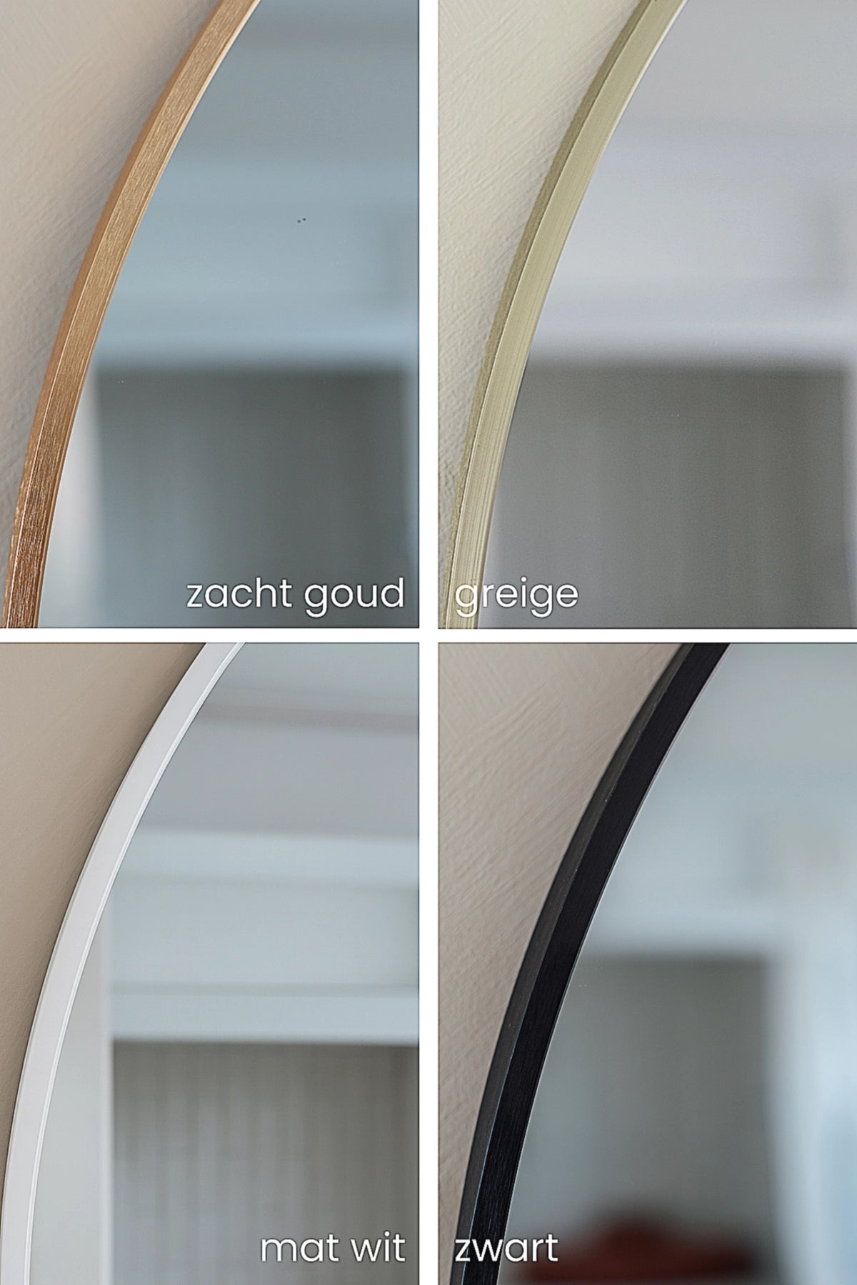 Nea Ronde spiegel 80 cm – Greige