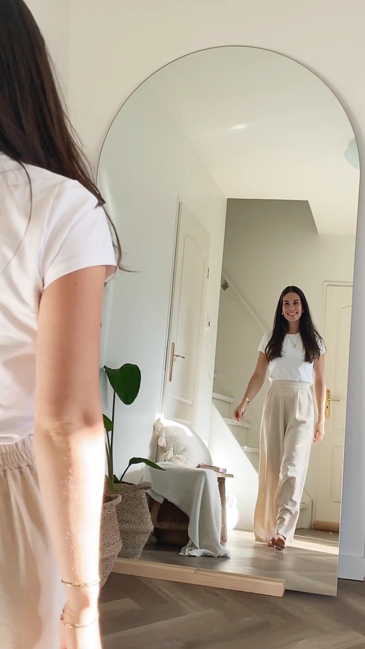 Maj Oak Boogspiegel Eikenhout 180×80 cm