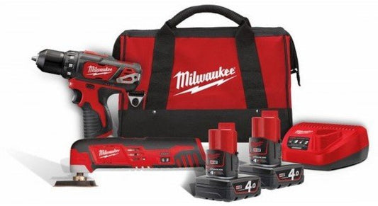 Milwaukee M12 BPP2D-402B Powerpack | M12 BPD + C12 MT