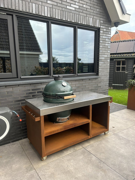 RVS buitenkeuken voor Big Green Egg