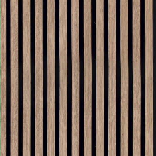 Akoestisch wandpaneel van licht eikenhout – 280×60 cm