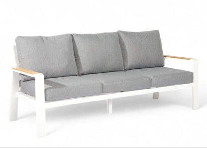 Wit aluminium lounge-sofa-bankset – SALTO LAND