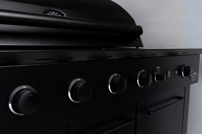 Boretti Luciano zwarte buitenkeuken met geïntegreerde koelkast