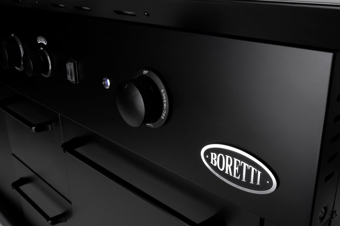 Boretti Luciano zwarte buitenkeuken met geïntegreerde koelkast