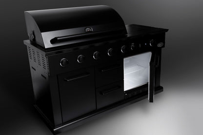 Boretti Luciano zwarte buitenkeuken met geïntegreerde koelkast