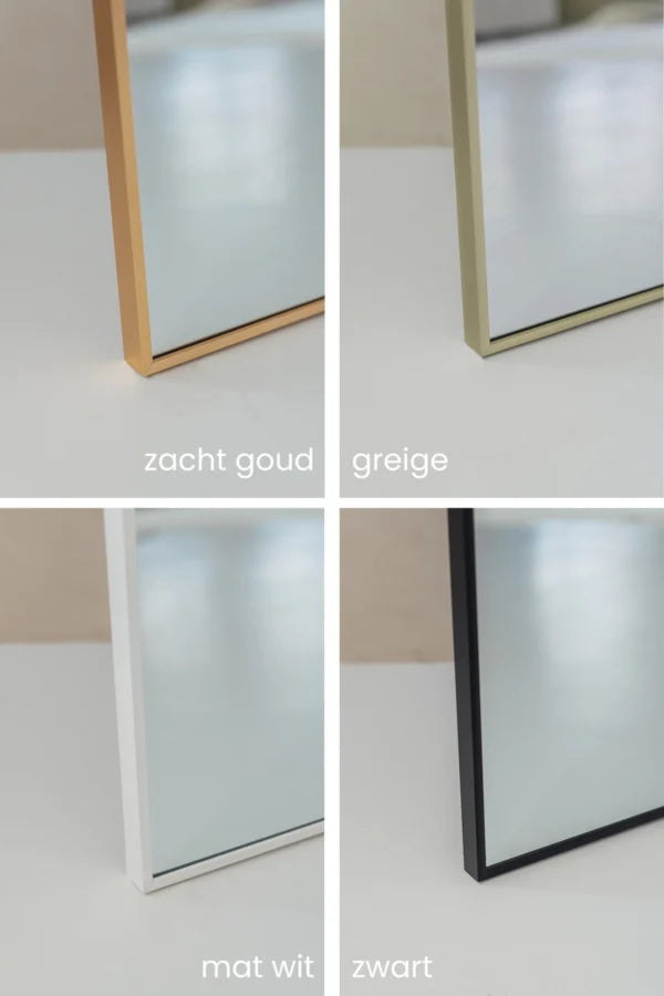Finn Rechthoekige spiegel 180×80 cm – Mat Wit