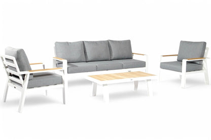 Wit aluminium lounge-sofa-bankset – SALTO LAND