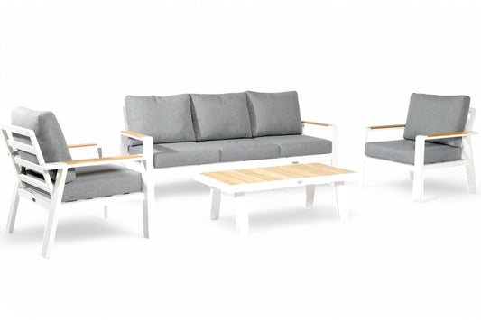 Wit aluminium lounge-sofa-bankset – SALTO LAND