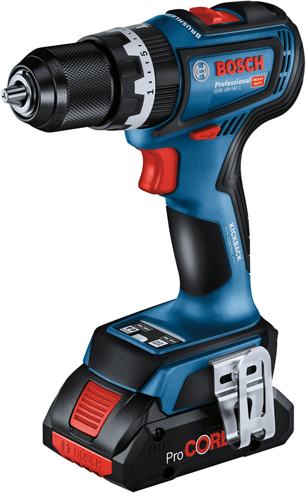 Bosch Blauw GSB 18V-90 C Accuklopboormachine | 2 x 4,0 ProCORE 18V accu + Snellader