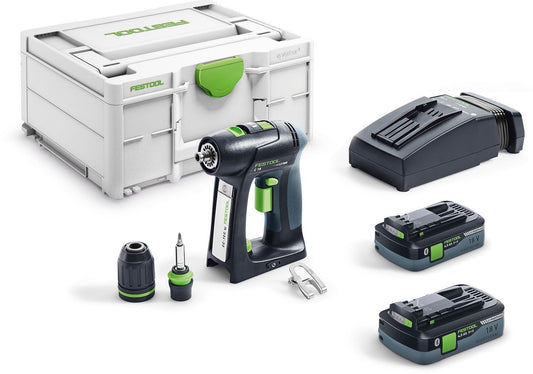 Festool C 18 HPC 4,0 I-Plus Accuschroefboormachine set | 18v