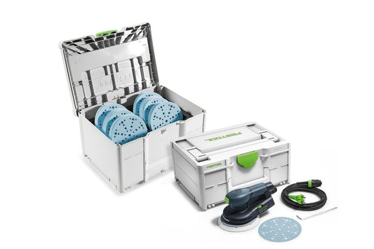Festool 578272 ETS EC 150/5 GR Excenterschuurmachine + SYS-STF D150 GR-Set Granat schuurschijf set in systainer