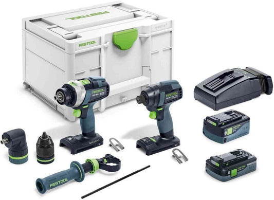 Festool Accu-slagschroevendraaier en Accu-schroefboormachineset TID 18 5,0/4,0-Set TPC 18/4