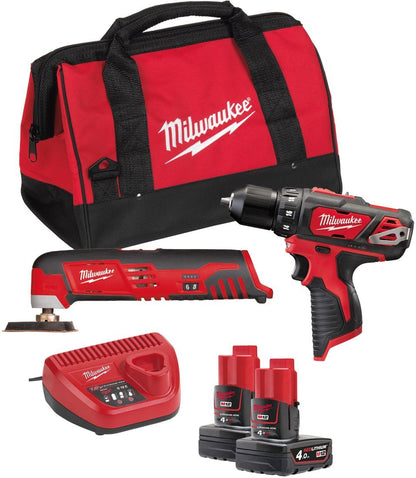 Milwaukee M12 BPP2D-402B Powerpack | M12 BPD + C12 MT