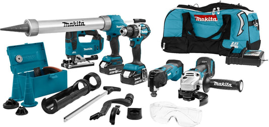 Makita DLX5040TX1 18 V Combiset voor allround werkzaamheden 5,0 Ah accu’s (2st.)