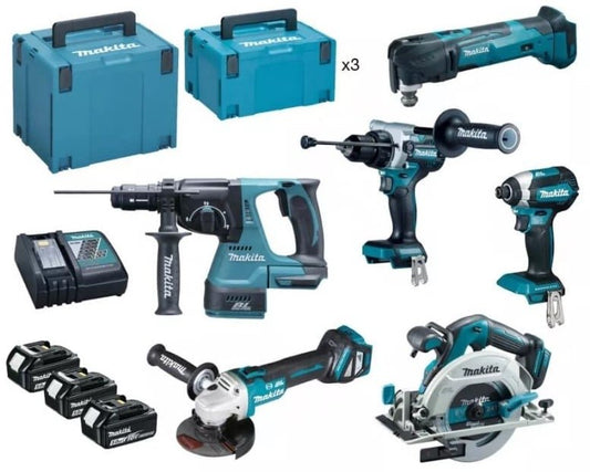 Makita DLX6114TJ | Combiset | DHR243 + DTD153 + DGA513 + DHS680 + DHP486 + DTM51