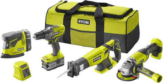 Ryobi R18CK4E-242S | 4-delig ONE+ 18V Accu Combokit